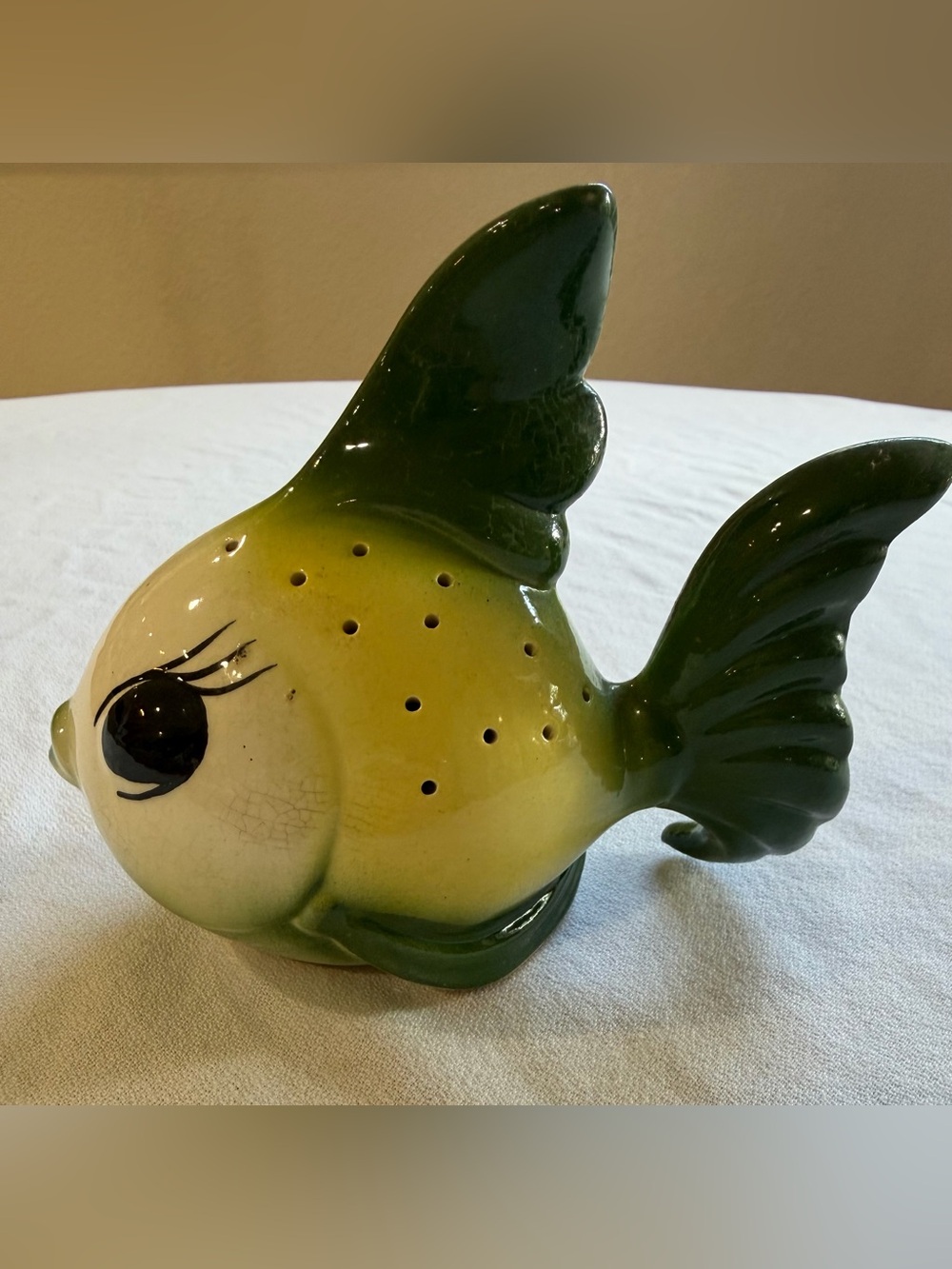VTG MCM Ceramic Anthropomorphic Fish Appetizer/Toothpick Holder